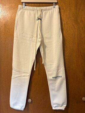 NWOT Fear of God ESSENTIALS Off White Cream, Sweatpants, Size: Medium